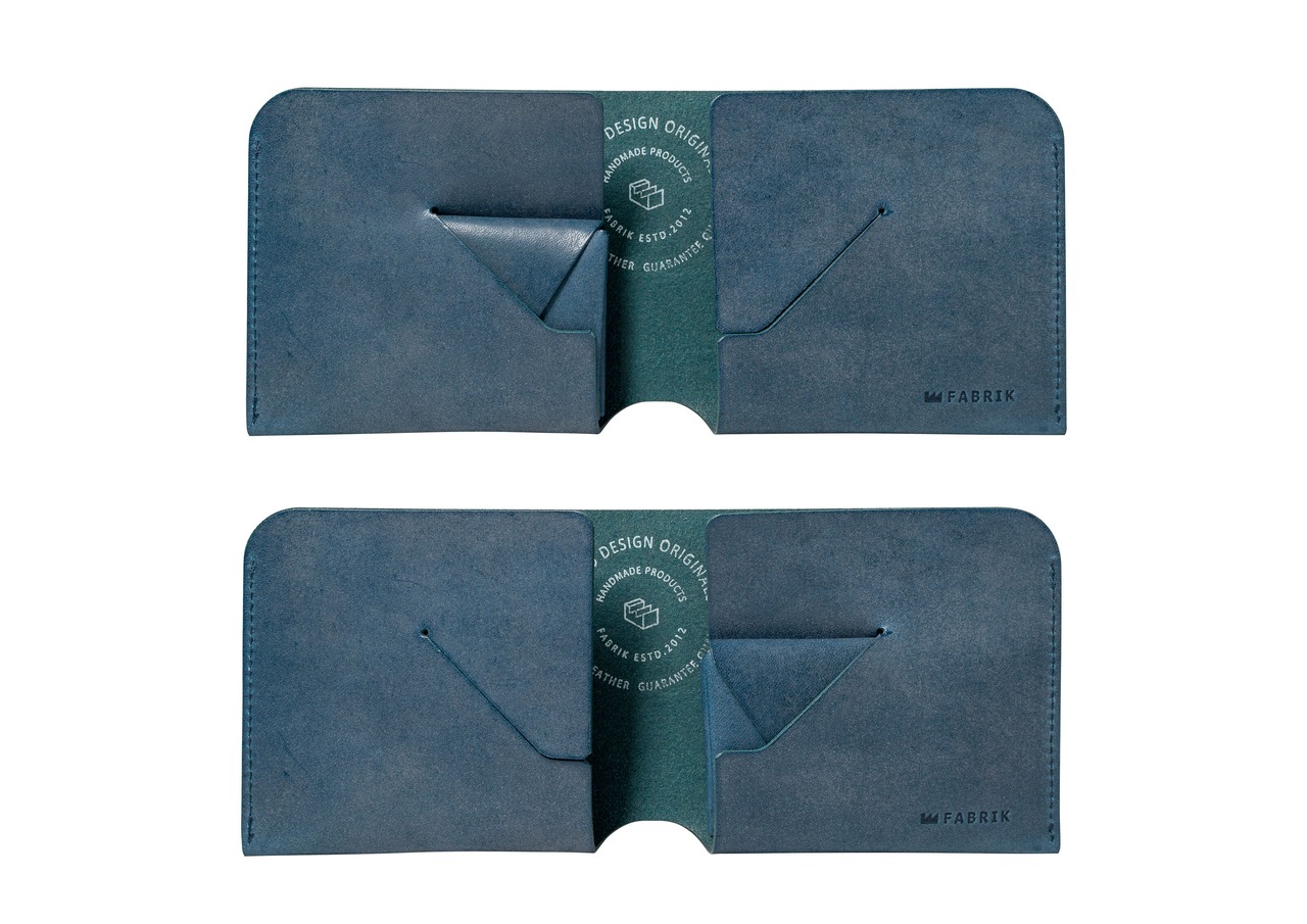コインケースが取り外せる財布　BI-FOLD WALLET & [FLIP] / BLUE