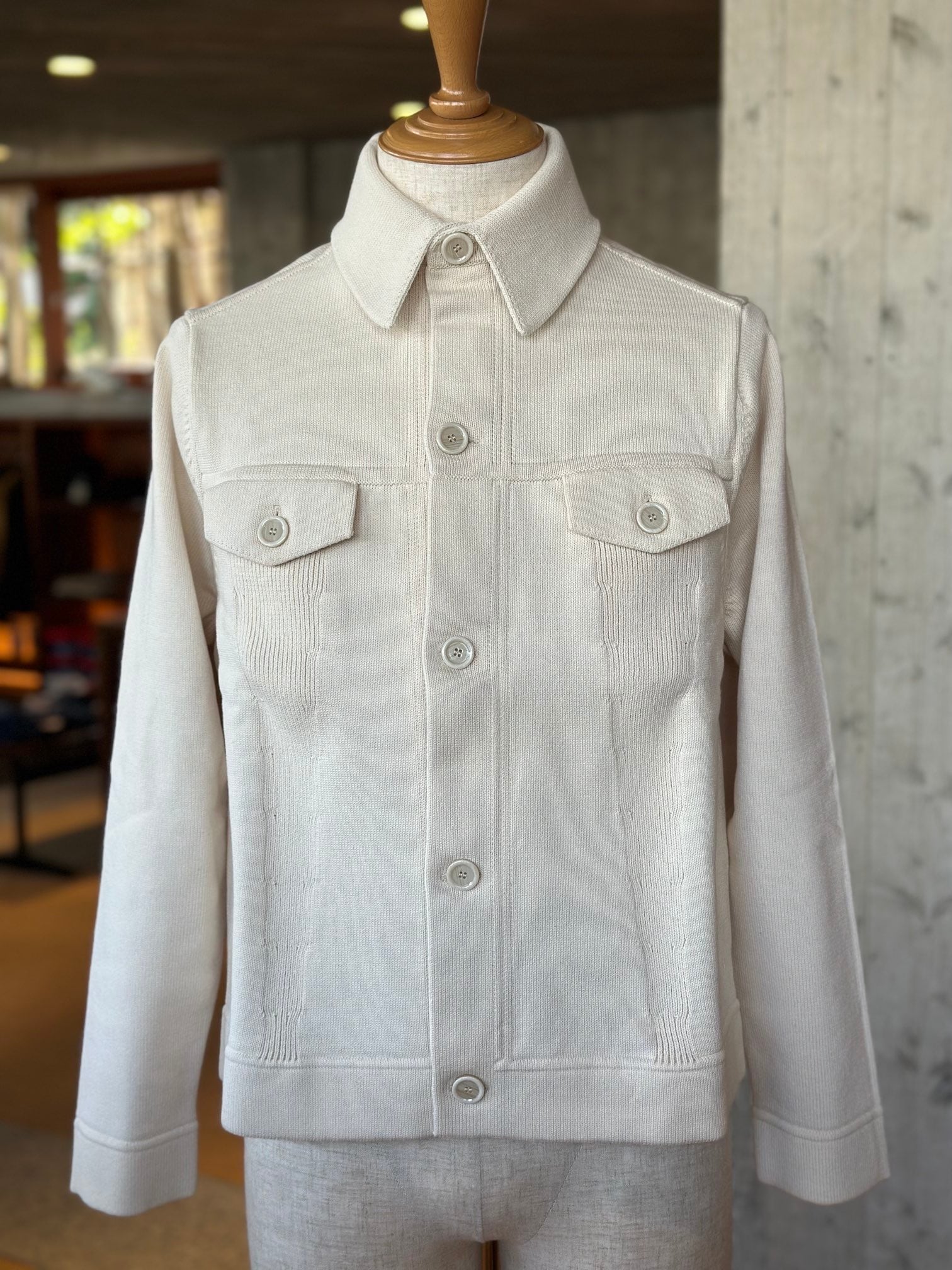 LARDINI / コットンニットブルゾン