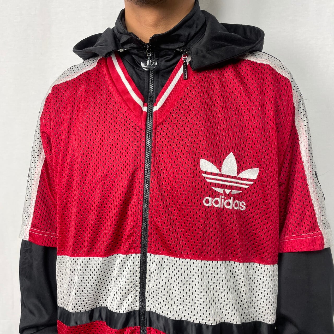 80年代 adidas アディダス ドッキング フェイクレイヤード メッシュ