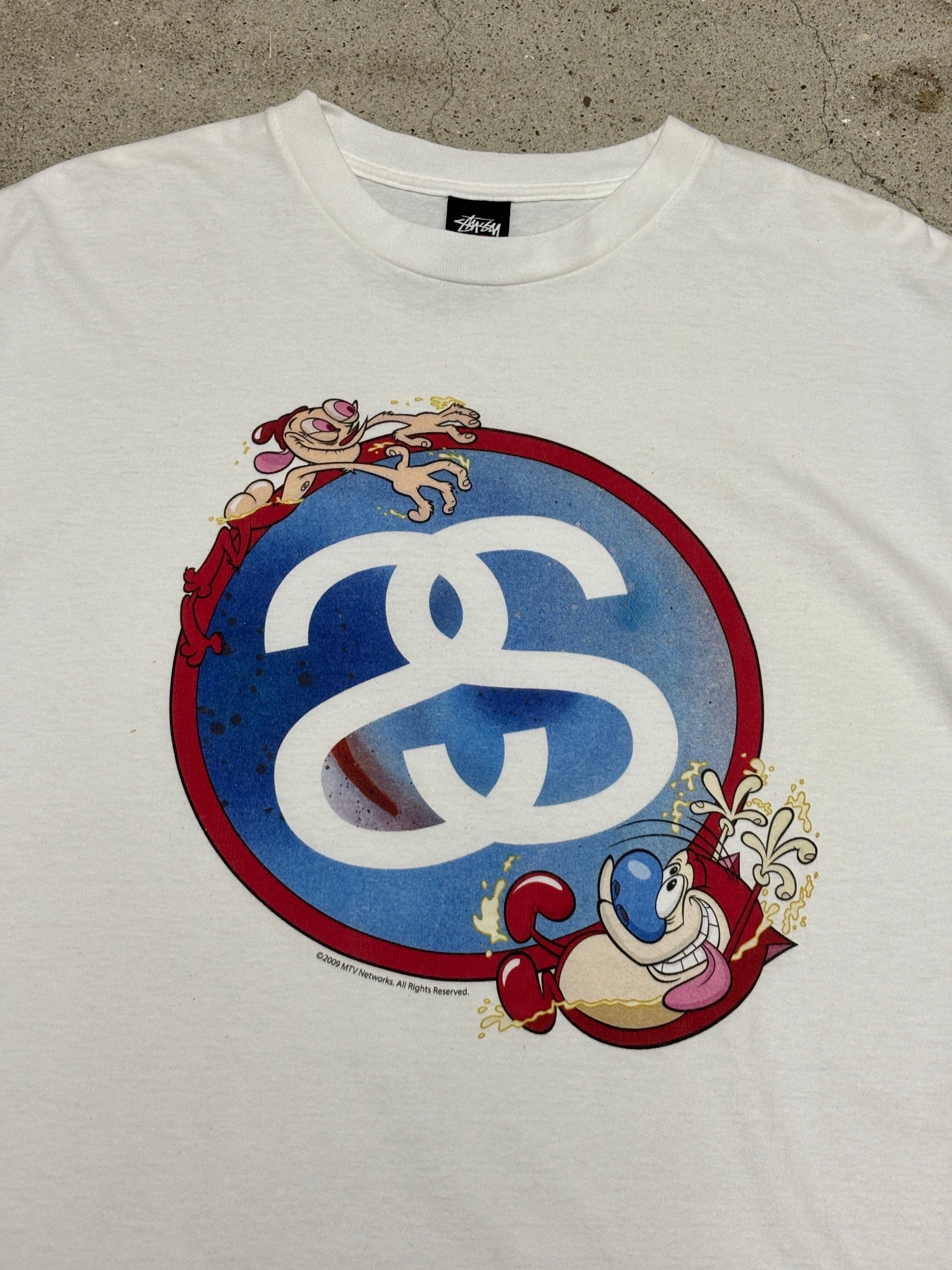 00 s STUSSY × THE REN & STIMPY SHOW/Character print Tee/XL