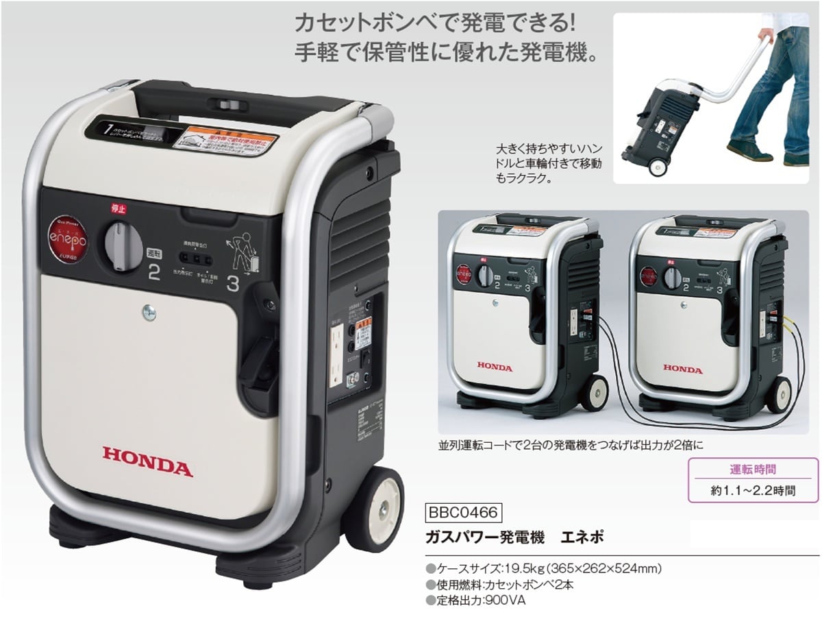 ガスパワー発電機 エネポ | あんしん防災市場