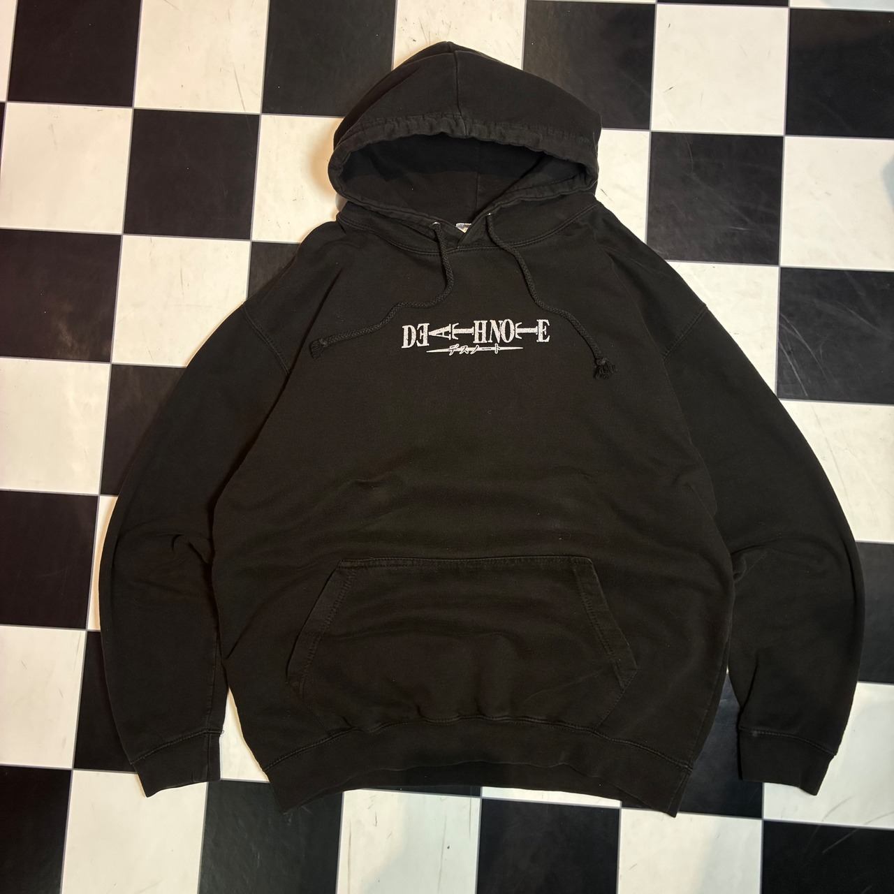 DEATH NOTE オフィシャルプルオーバーパーカー デスノート キラ&リューク 黒