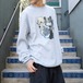 USA VINTAGE WOLF PRINT DESIGN SWEAT SHIRT/アメリカ古着オオカミプリントデザインスウェット