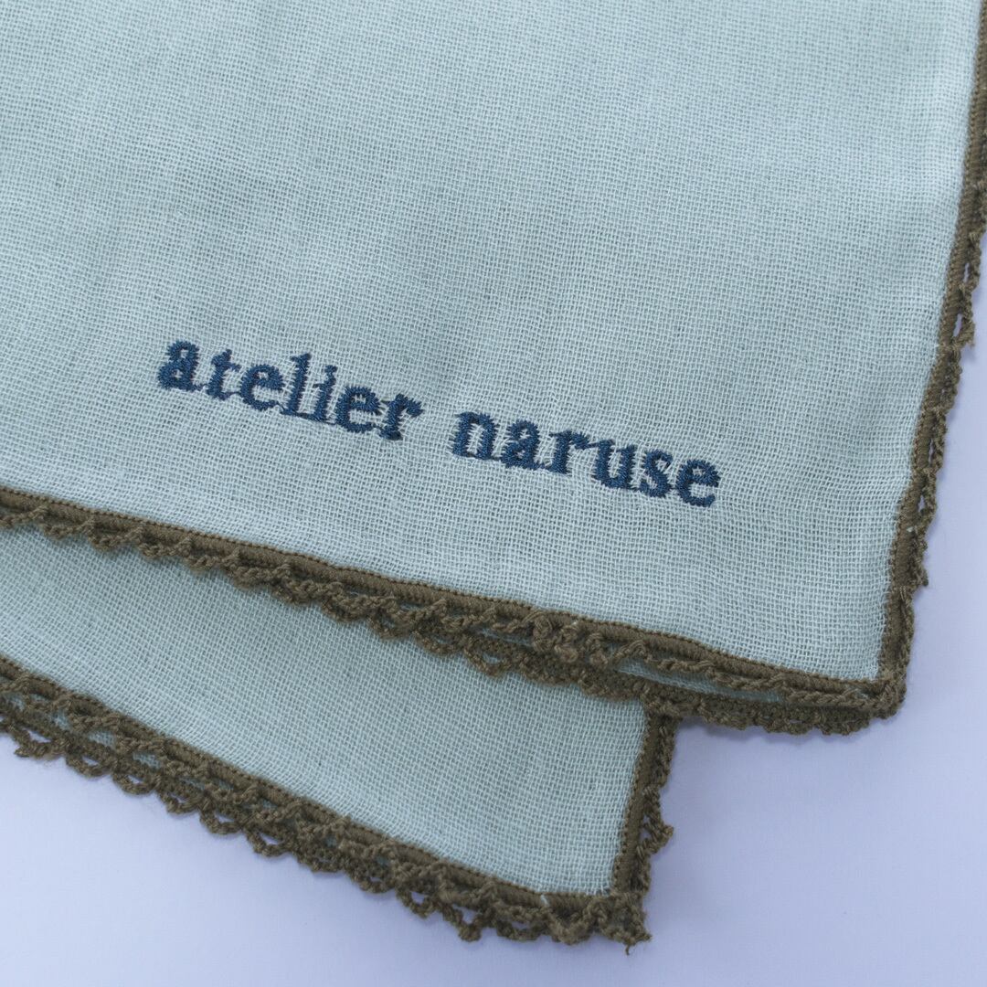 atelier naruse アトリエナルセ アトリエナルセノハンカチ monotone flower
