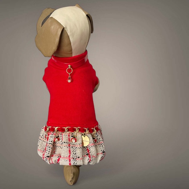 即納 Sample Sale【INAMORADA】Lady Bird Tweed Dress レディバード・ツイードドレス xs