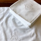 テーブルナプキン フレンチリネン ダマスクス織 モノグラム刺繍