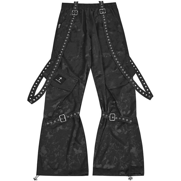 ハトメサスペンダーボンテージパンクパンツ(2カラーあり)(ruf_02343)