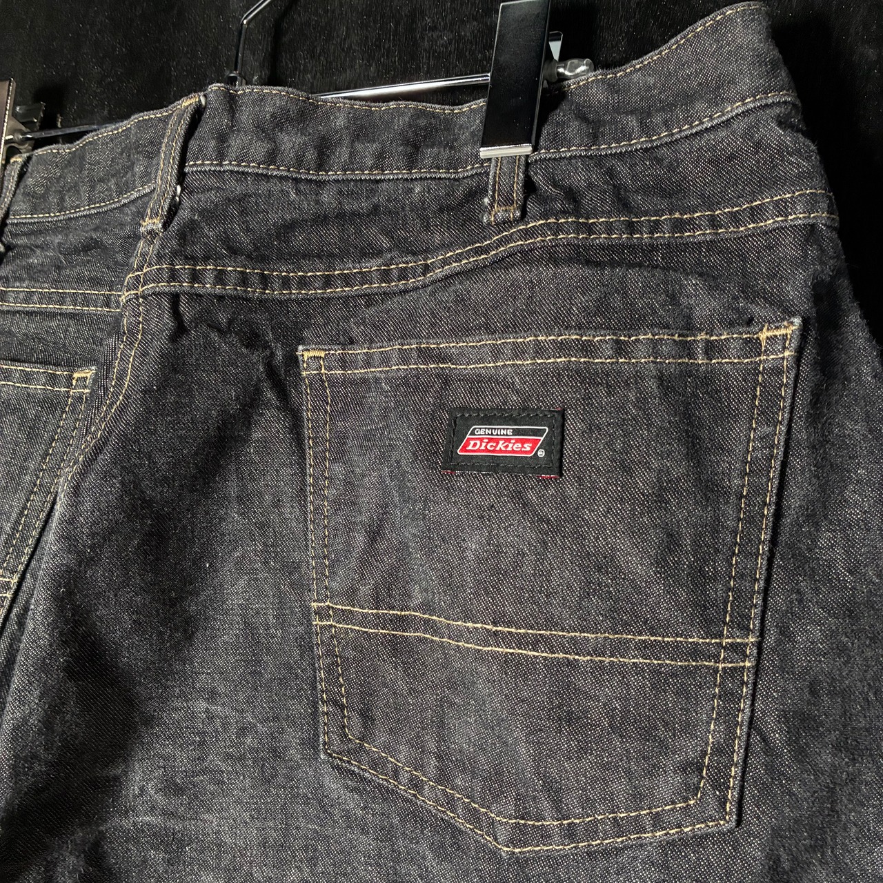 Dickies ブラックデニムショーツ　極太　W35 ディッキーズ　ジョーツ