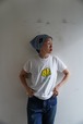 (M/yellow) Vintage Flower Tee Hand Painting By Megan