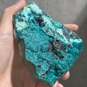 マラカイト with クリソコラ（マラコラ） 原石23◇  Chrysocolla ◇天然石・鉱物・パワーストーン