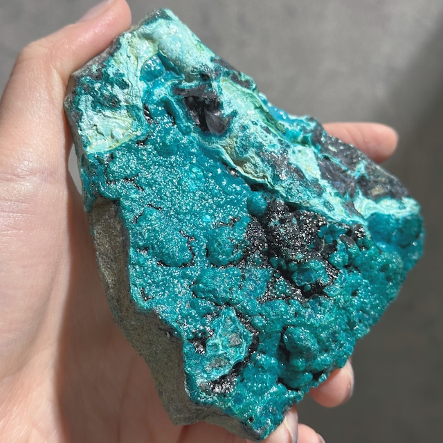 マラカイト with クリソコラ（マラコラ） 原石23◇  Chrysocolla ◇天然石・鉱物・パワーストーン