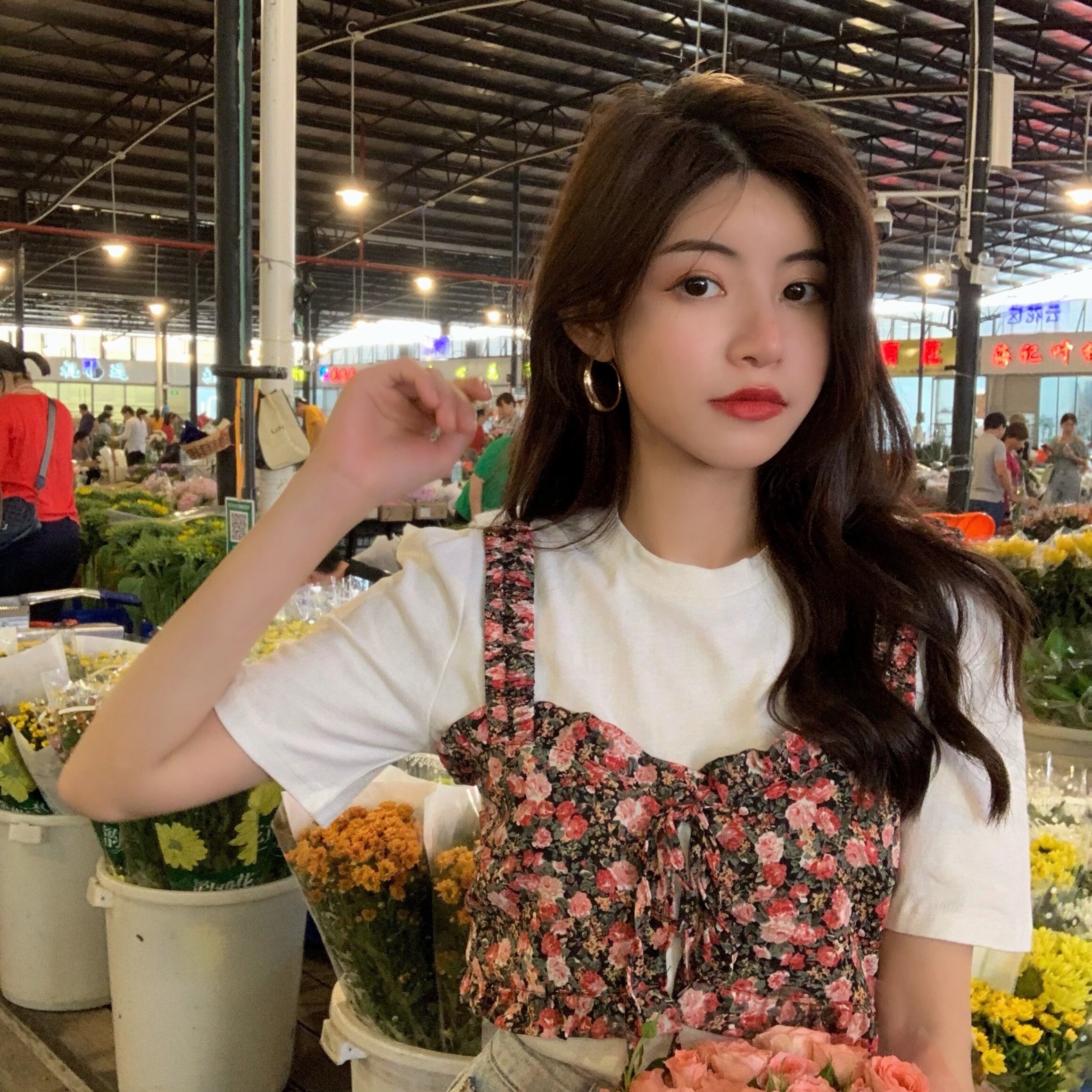 レッドホワイトショートTシャツ サマールーズトップス 夏物 YY-ファッション3309751265