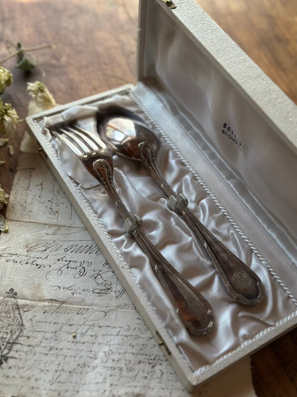 純銀プレート ディナーカトラリーセット 21cm 箱付き | Brocante de La