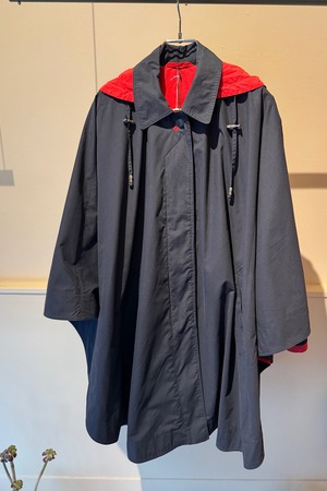 ネイビーブルーライトポンチョコート