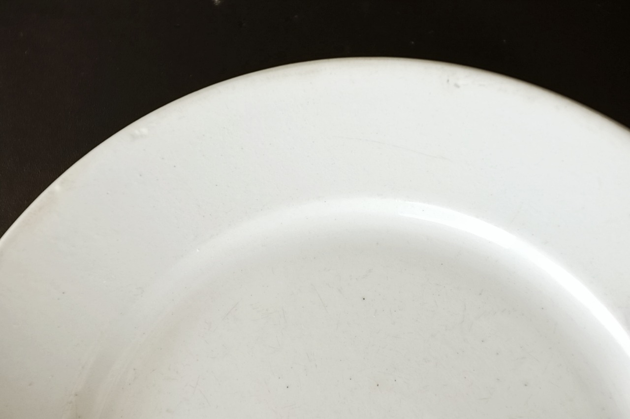 1897s~ Badonviller 白さの満月と白さのプレートb バドンヴィレ アンティーク