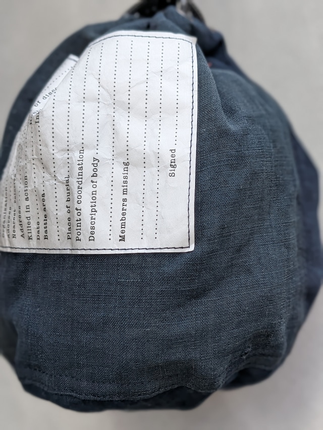 BAA COSTUME MFG. "PERSONAL EFFECTS BAG L" NATURAL INDIGO : 3