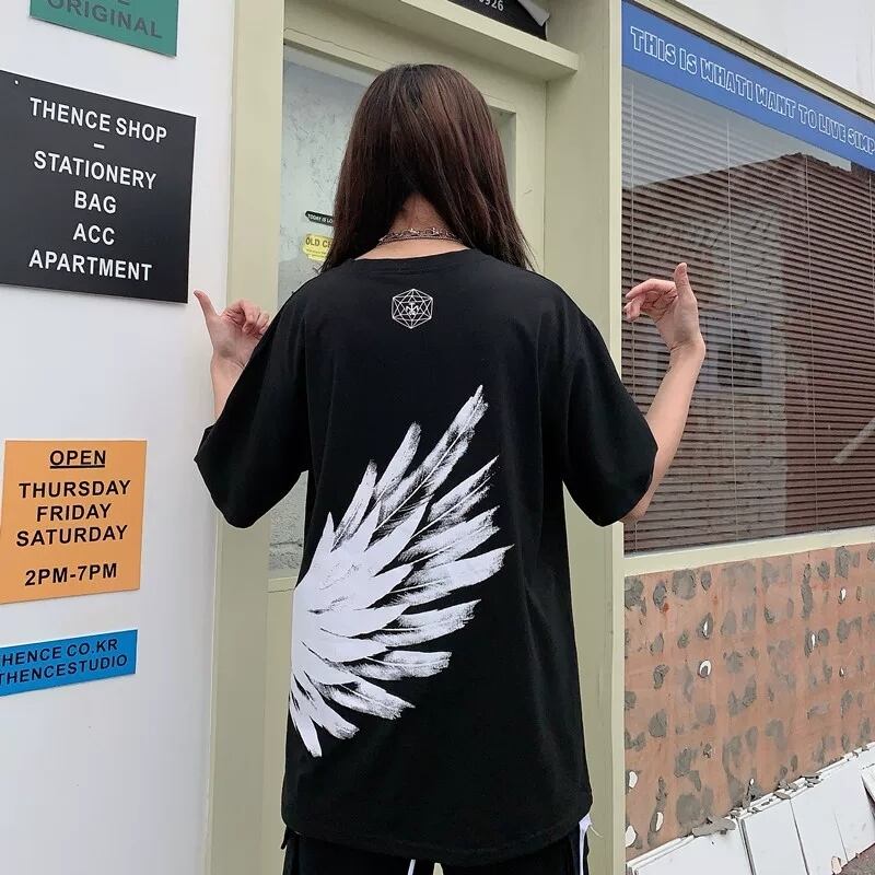 トップス 流行りストリート系半袖ラウンドネック Vネックプルオーバーtシャツ Yochico 独自のストリート トレンドを定義づけましょう