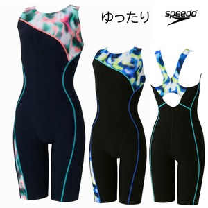 スピードフィットネス水着[レディース]SFW12665 パズルルースンニースキン ゆったり 縫込みカップ