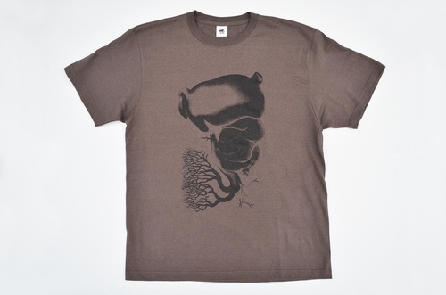 MuDA内臓シャツ (茶色)｜MuDA organs shirt (dark brown)