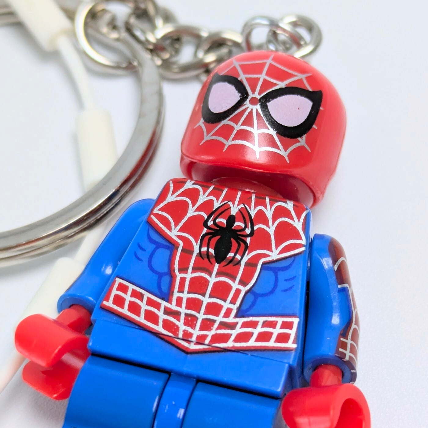 ★ブロックフィギュアキーホルダー★【 Spider-Man ( スパイダーマン )】 アニメ・コミックver. / X-MEN / ニューアベンジャーズ / MARVEL〚アメリカン雑貨 アメトイ〛
