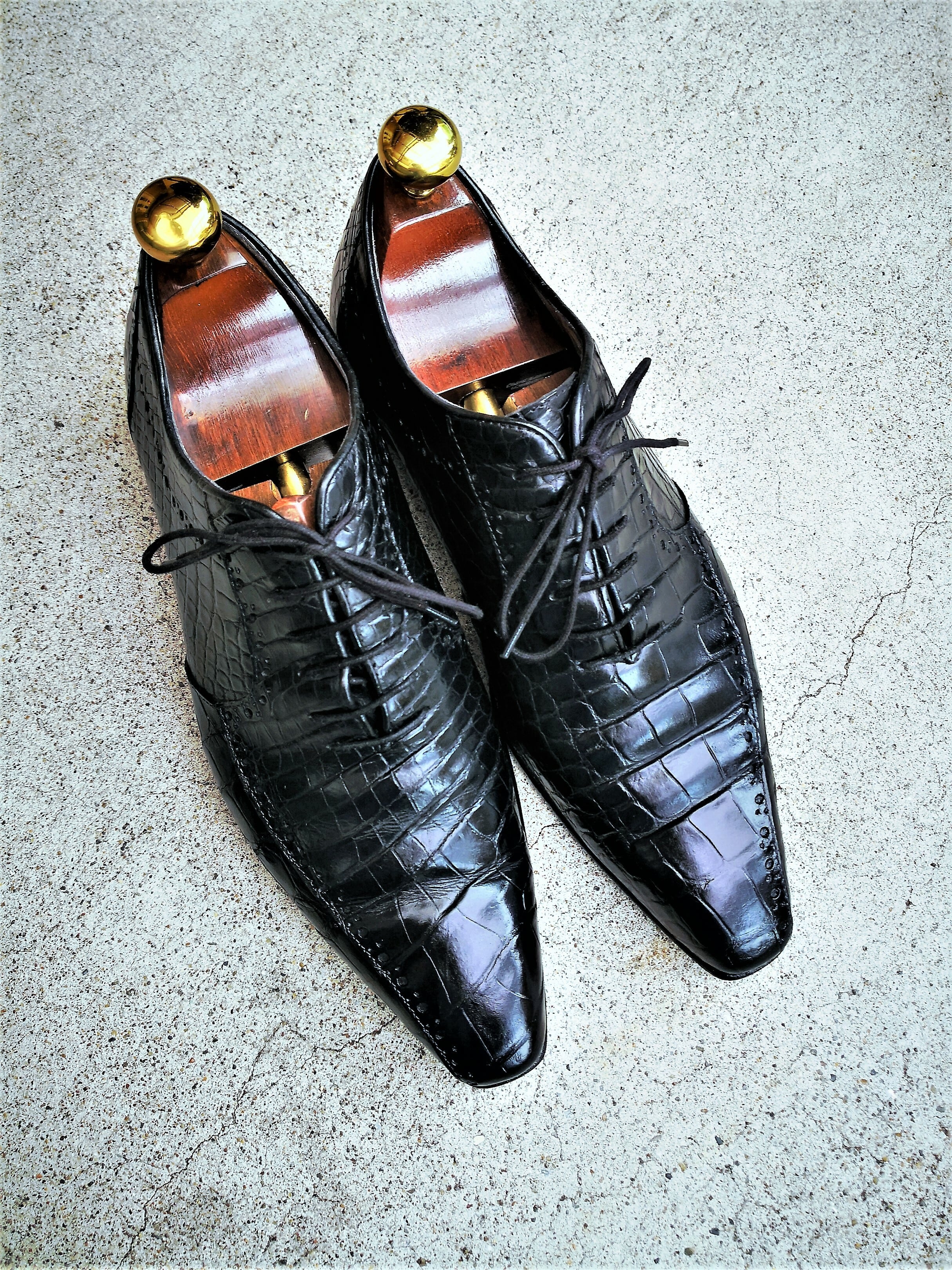 ☆定価180万円超☆ ジリー リアルクロコダイルレザー シューズ