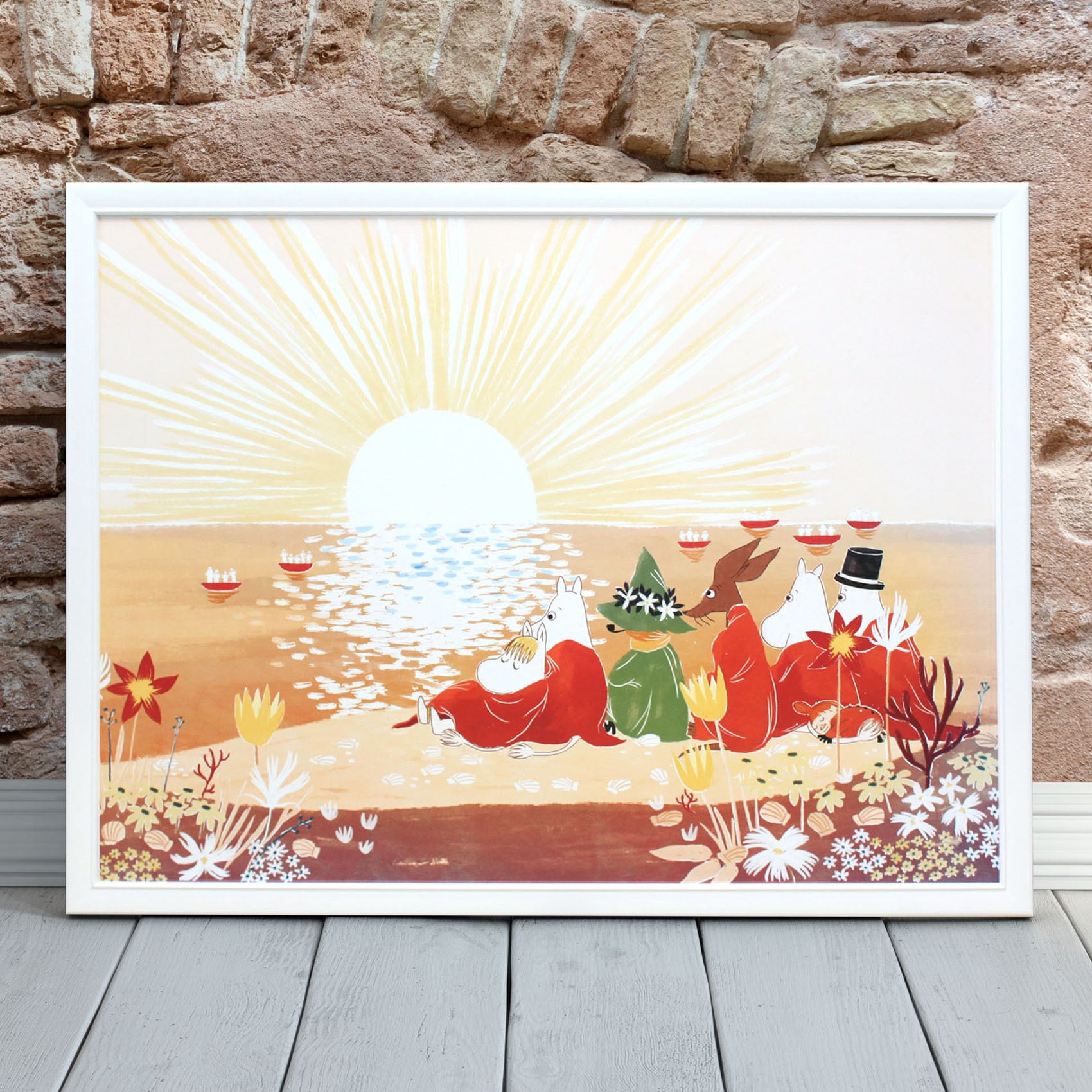 ムーミン 北欧 Karto「サンセット」送料無料 フレーム 展示用フック付