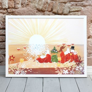 ムーミン 北欧 Karto「サンセット」送料無料 フレーム 展示用フック付アートポスター 絵画 インテリア アート