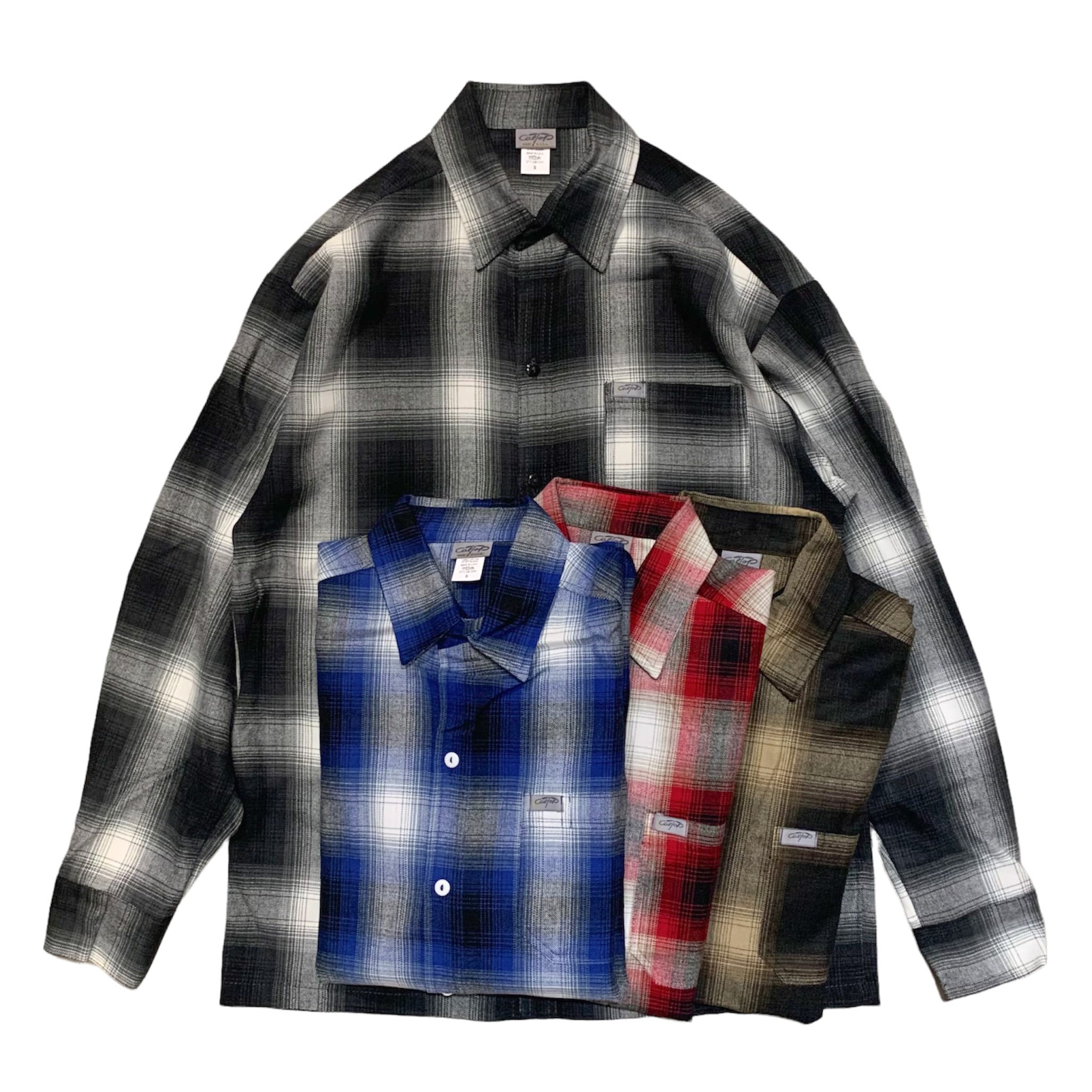 CALTOP Ombre Check L/S Shirt (キャルトップ オンブレ チェック