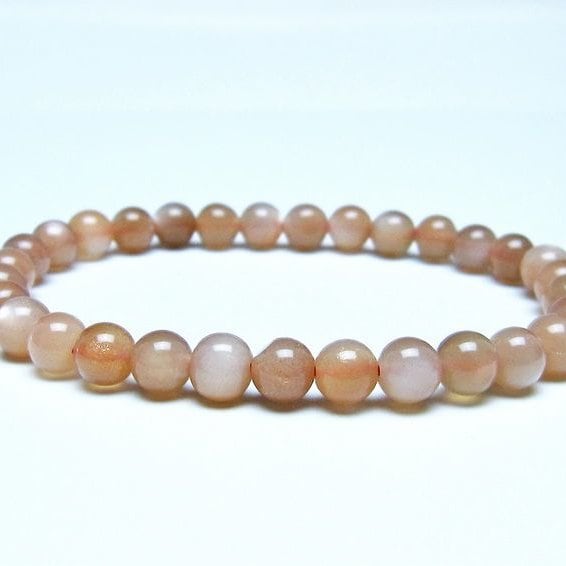 オレンジムーンストーン ブレスレット 6mm 一点物 メール便可 [M便 1/10] 111-48582