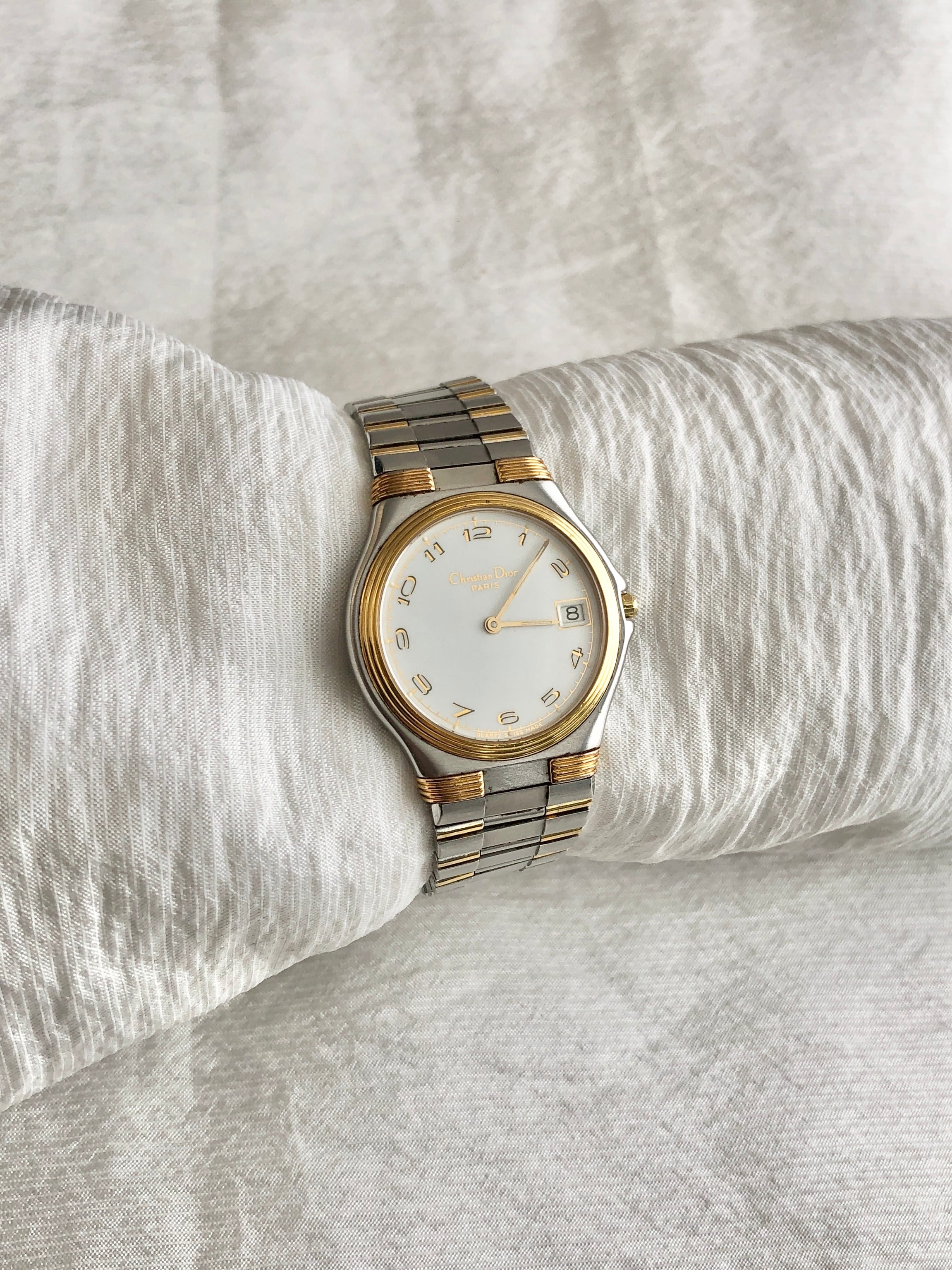 Christian Dior クリスチャン ディオール 腕時計 シルバー ロゴ クウォーツ 45.14.01 vintage ヴィンテージ オールド keprec