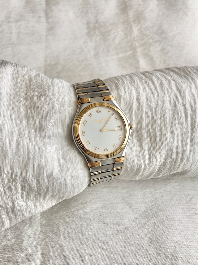 Christian Dior クリスチャン ディオール 腕時計 シルバー ロゴ クウォーツ 45.14.01 vintage ヴィンテージ オールド keprec