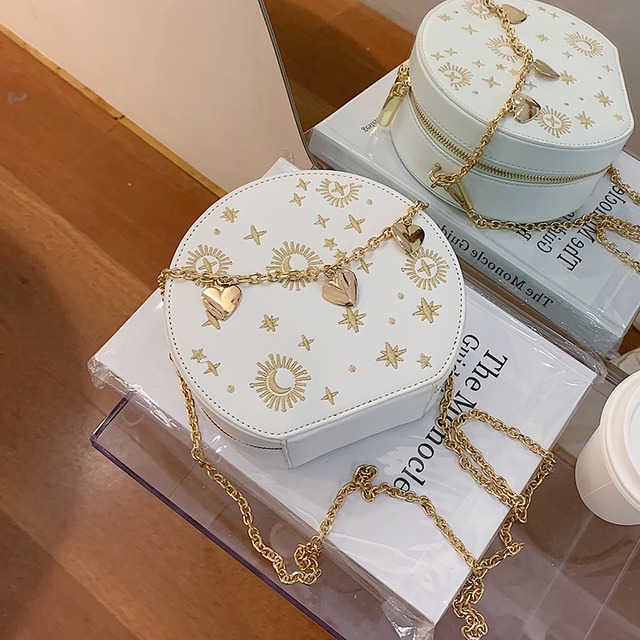 サマーチェーンスモールバッグメスバッグ2020新しいトレンディなファッションワイルドインシングルショルダーメッセンジャーバッグネットレッドスモールラウンドバッグ 手作りハンドバック17746708735