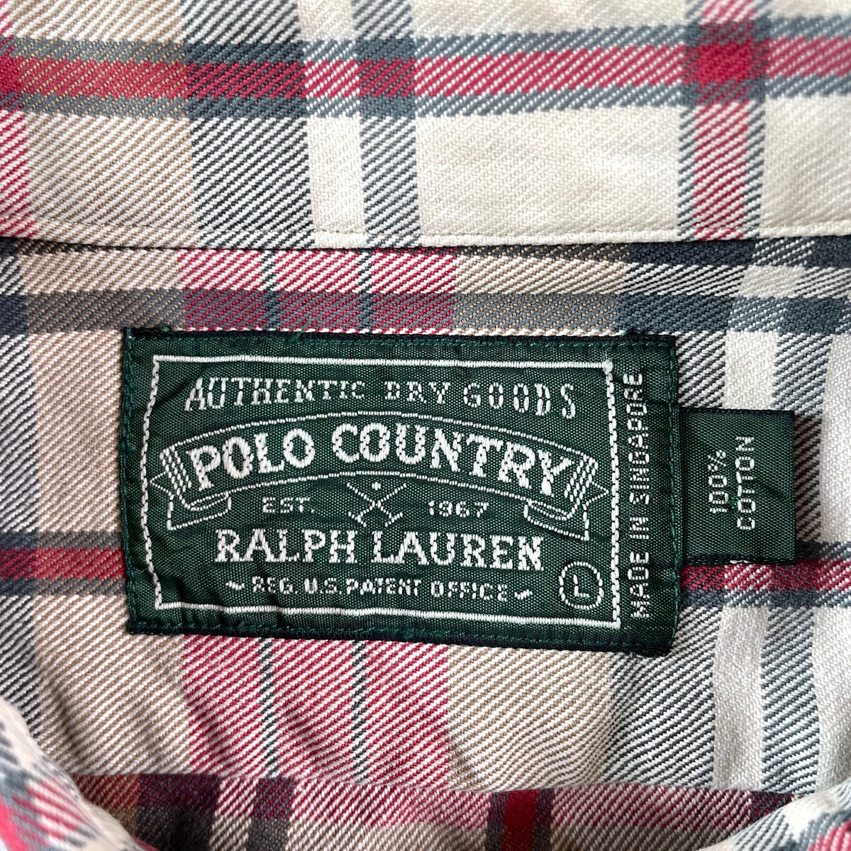 90年代 ラルフローレン ポロカントリー 長袖 チェックシャツ メンズXL