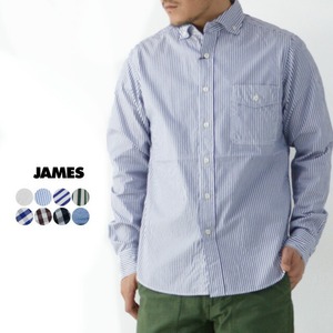 【SALE 30%OFF】JAMES [ジェームス]  STANDARD SHIRT 【Pujol】[JS101] スタンダードシャツ・プジョル・長袖シャツ・メンズ・男性用・紳士・（DELICIOUS/STUDOI ORIBE)MEN'S[2020AW]