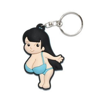 【数量限定】ももせもも 立体ラバーキーホルダー　（ブルー）Momosemomo 3Dkeychains