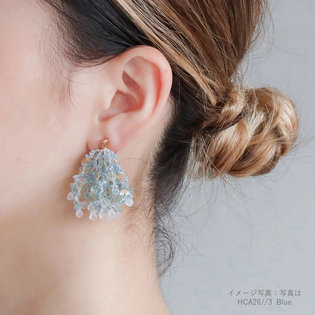 アクセサリーハンドメイドキット】 ミユキ(Miyuki) コーラルイヤリング