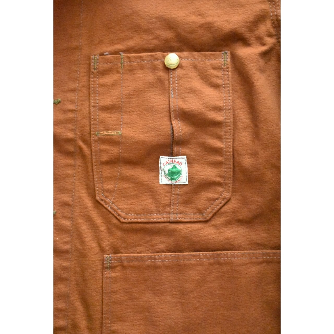 TCB jeans / Cat Head Jacket Brown Canvas - キャットヘッド