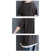 斜め切り替え Tシャツ  30016