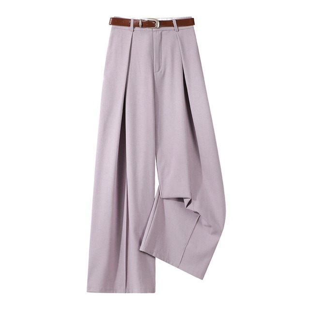 belted high-waist slacks　L0136
