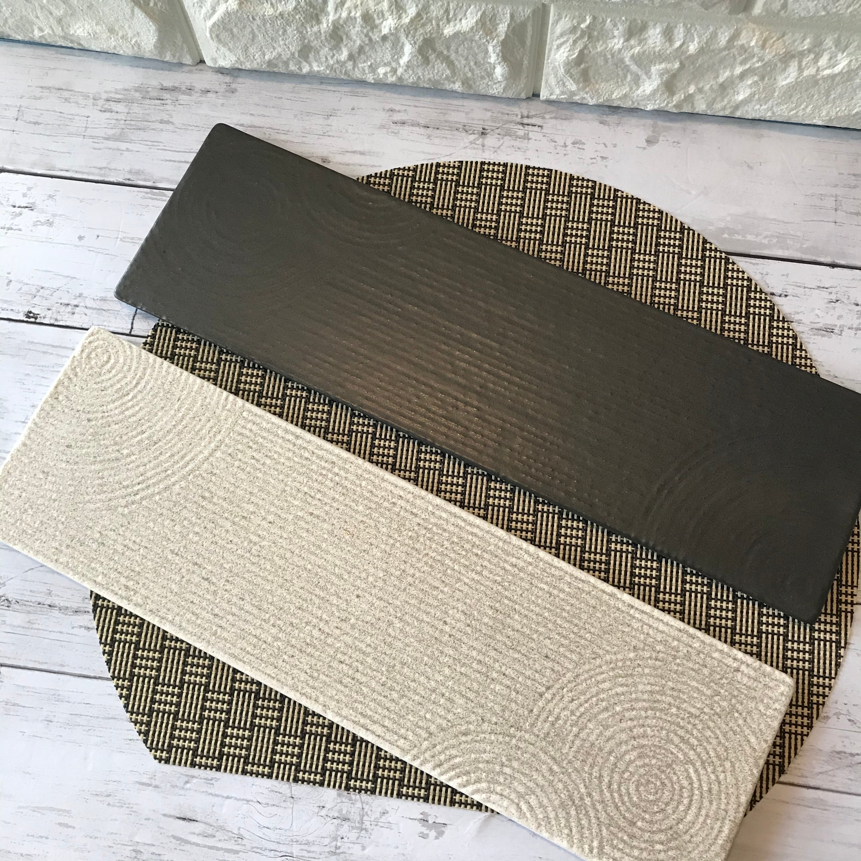 和食器 細平長角皿 平皿40cm おしゃれ食器 フラットプレート 和食