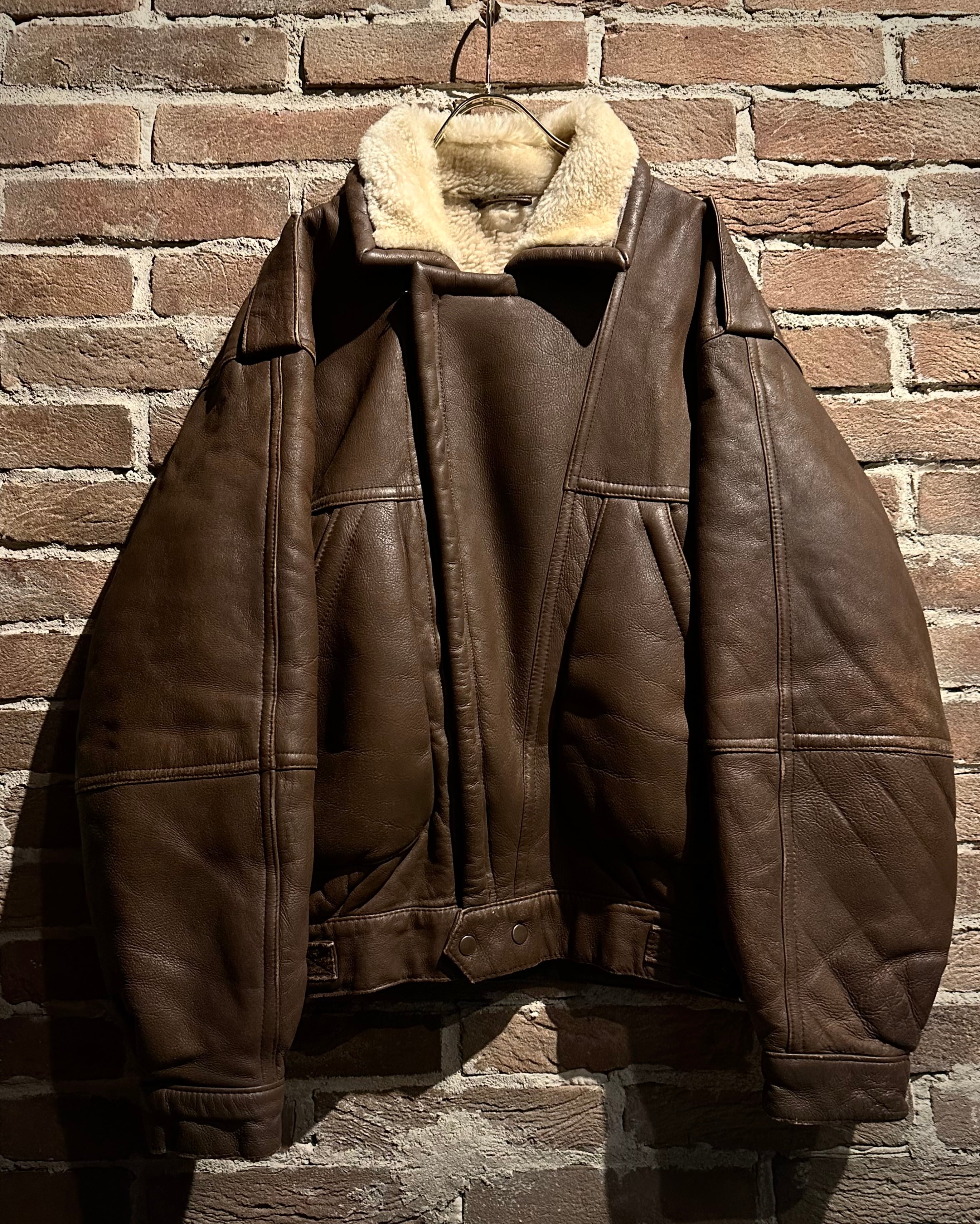 gacca 古着 レザージャケット ラムレザー 革ジャン ブラウン ガッカ