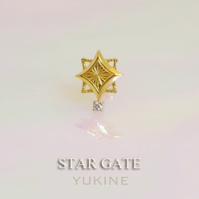 STAR GATE ダイヤモンド イエローゴールド ピアス
