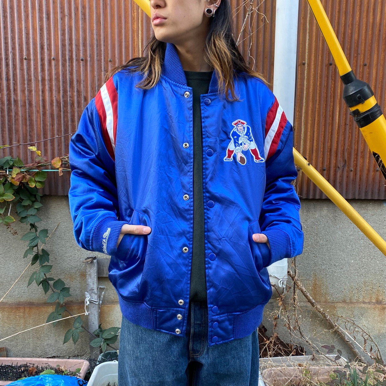 美品 mitchell & ness ミッチェルアンドネス NFL ニューイングランド 