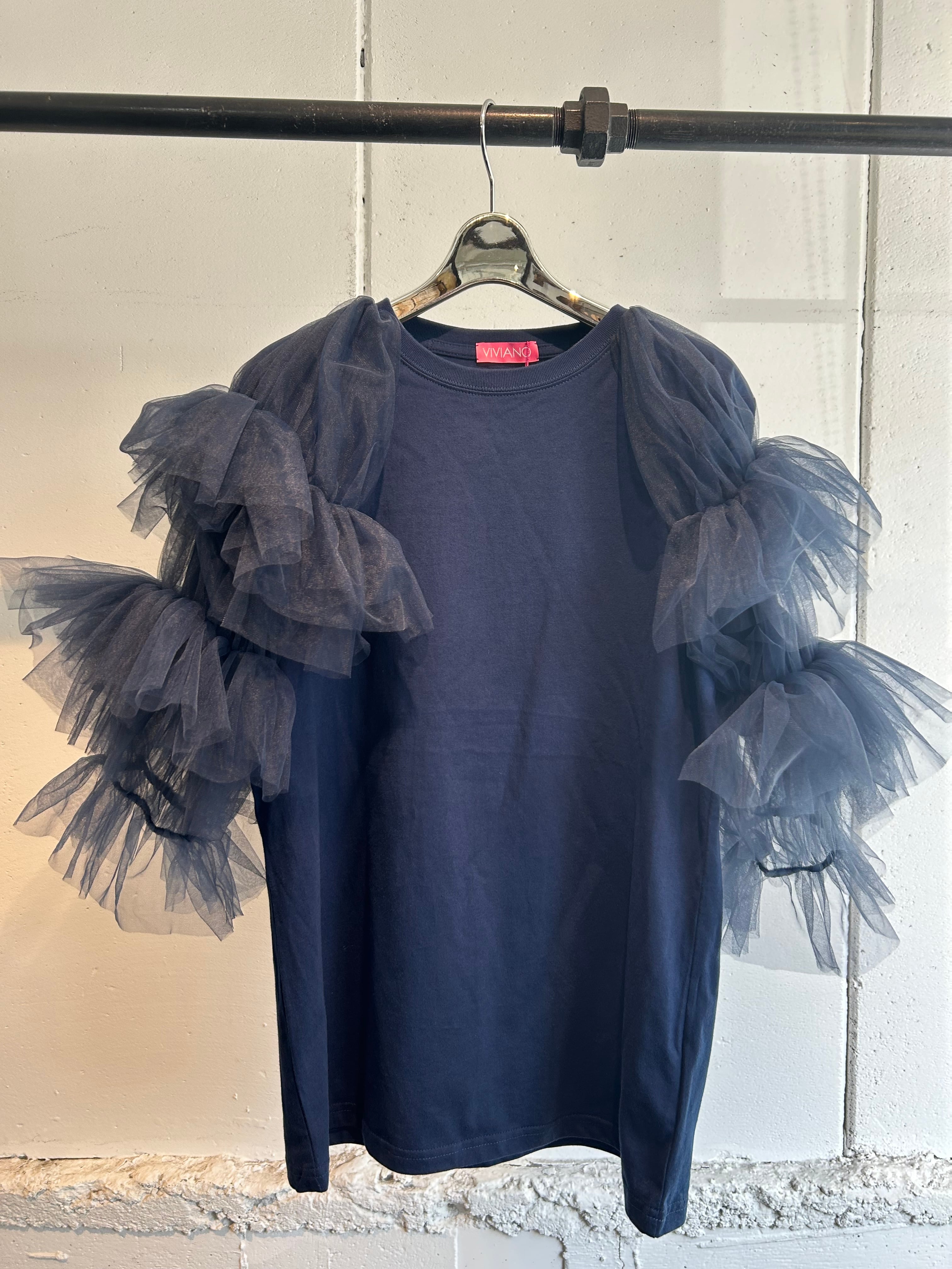 Viviano Tulle Layered Lace Shirt viviano♡チュールTシャツ VIVIANO