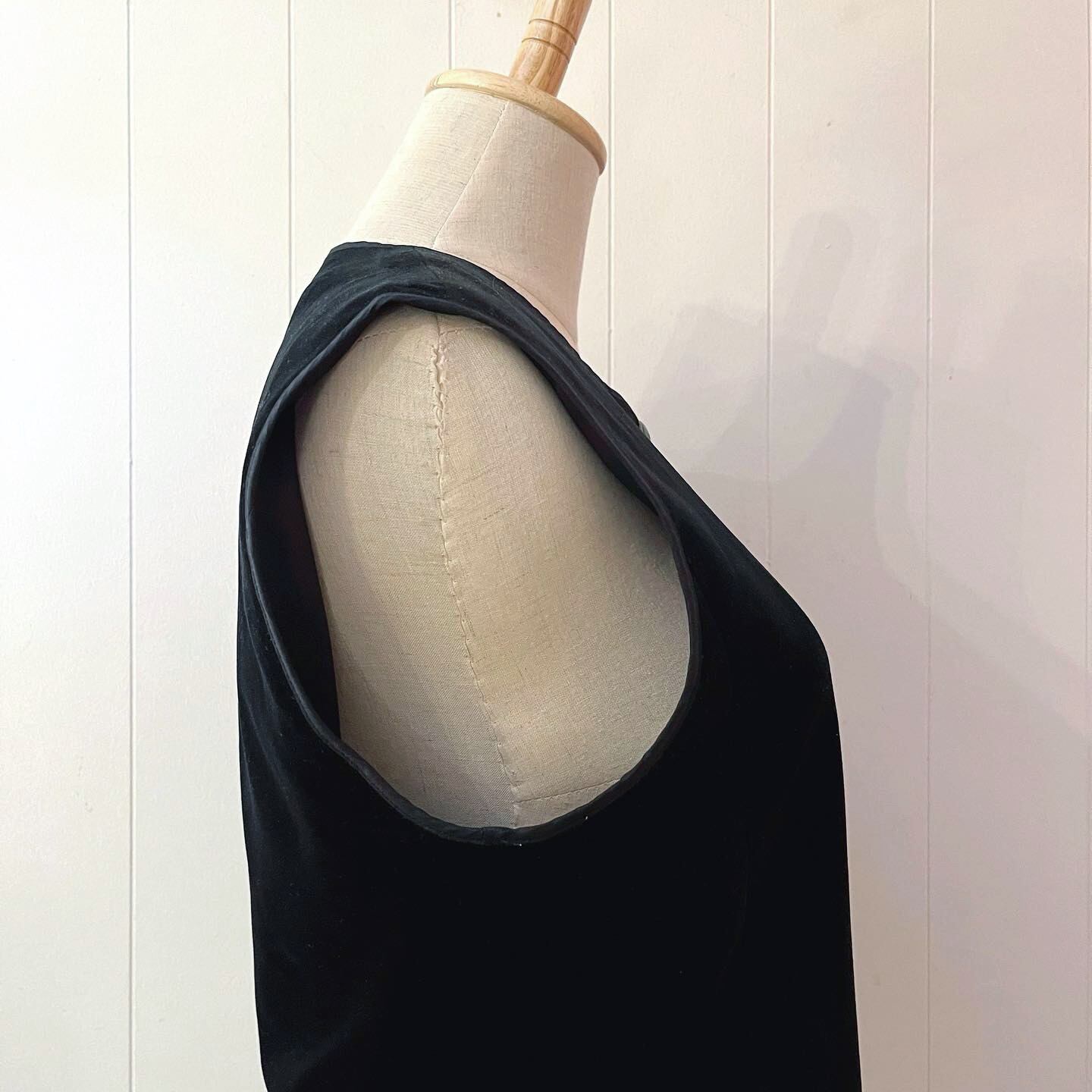 black velvet piping vest