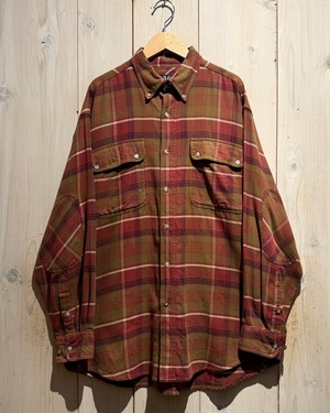 【a.k.a.C.a.k.a vintage】“Willis & Geiger” Vintage Loose Check Flannel Shirt