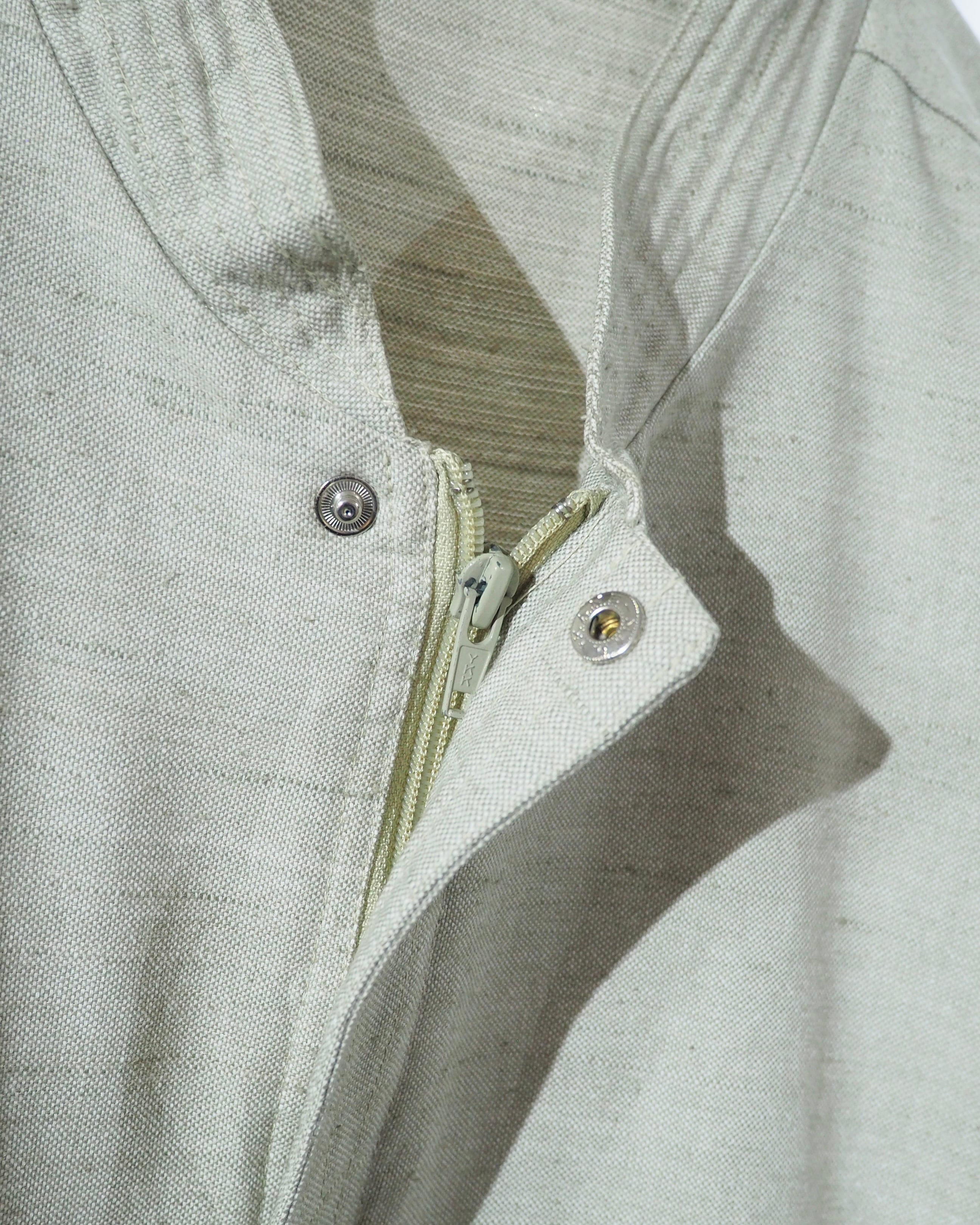 ” 無垢 ” Ecru White Color vintage Over silhouette No collar jacket
