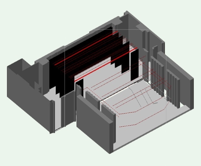 劇場図面3D版 可児市文化創造センターala小劇場＜虹のホール＞