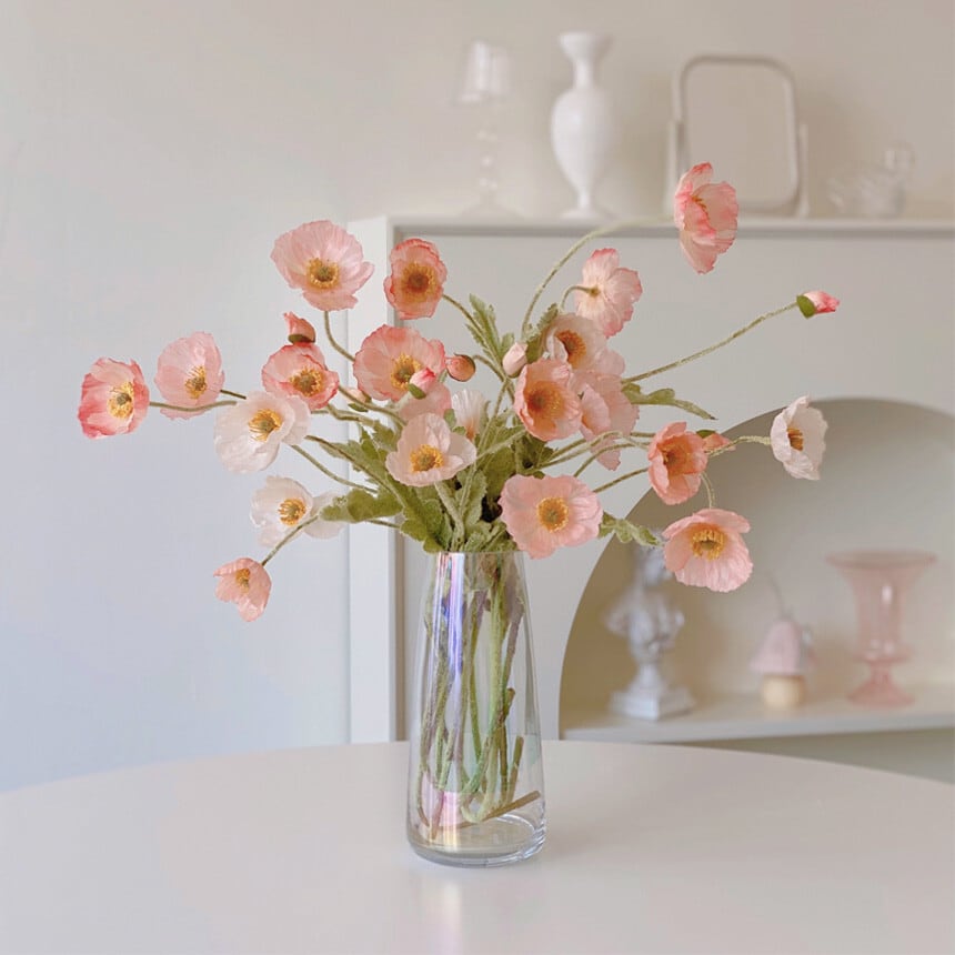 popy silk flower 10colors / ポピー シルクフラワー ケシ ヤンキビ