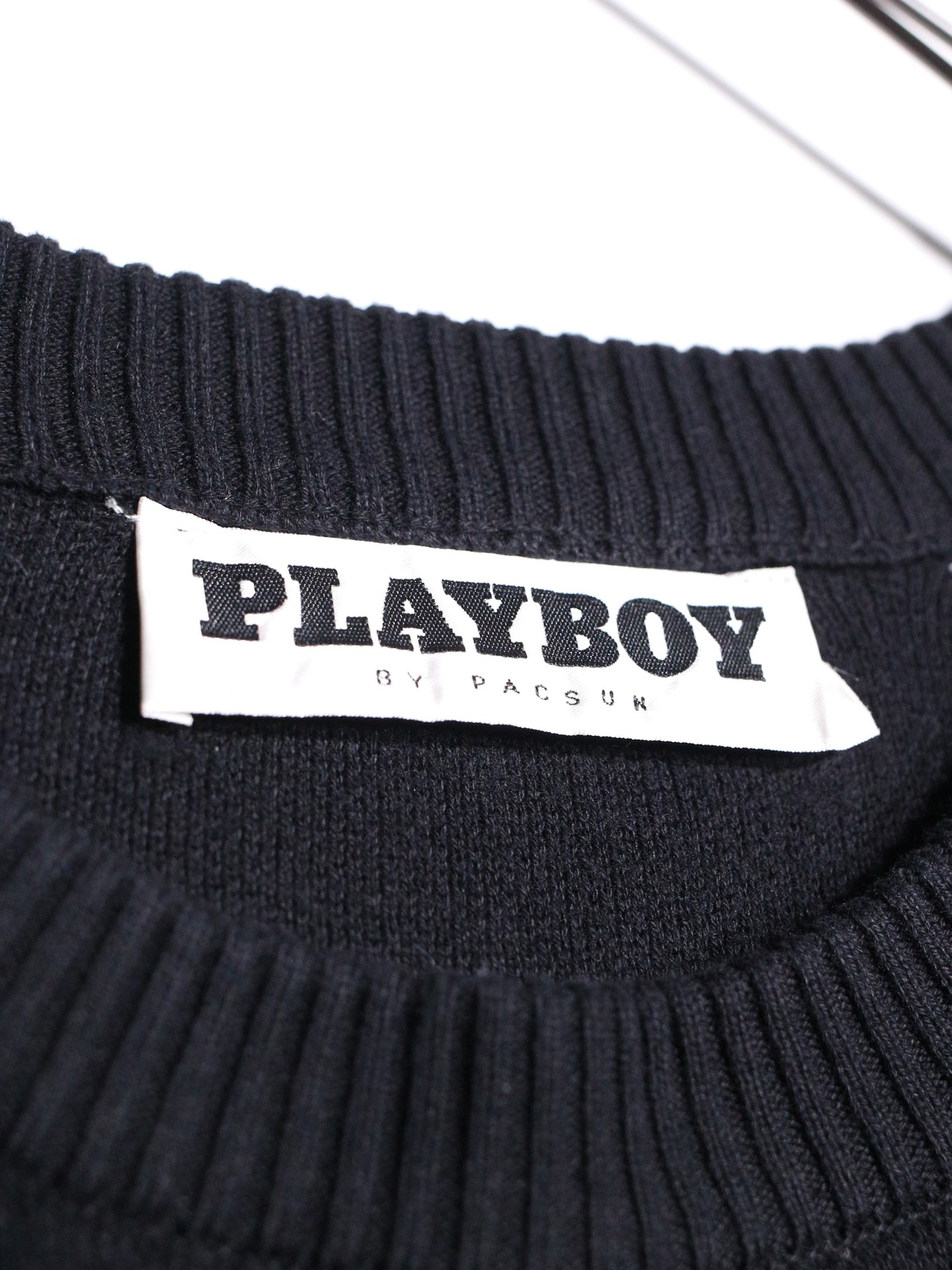 “PLAYBOY” embroidery design black knit - 11